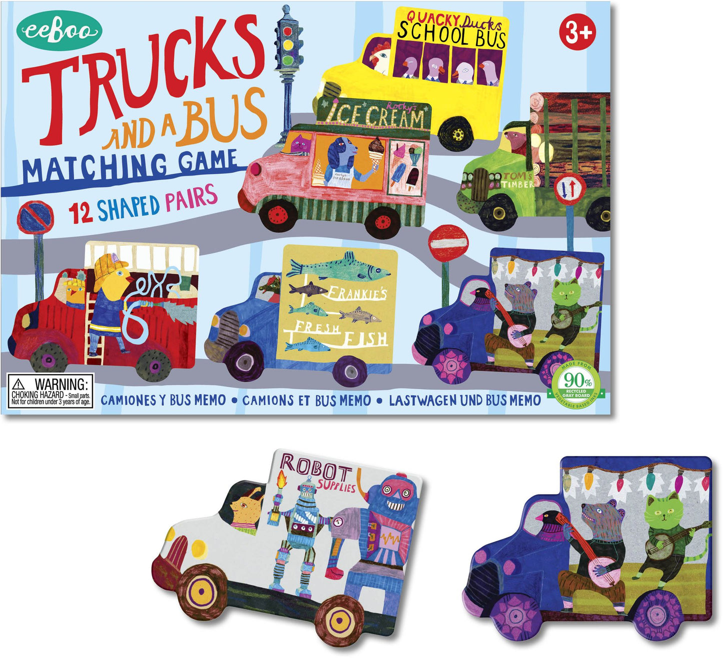 Trucks and a Bus Matching Game