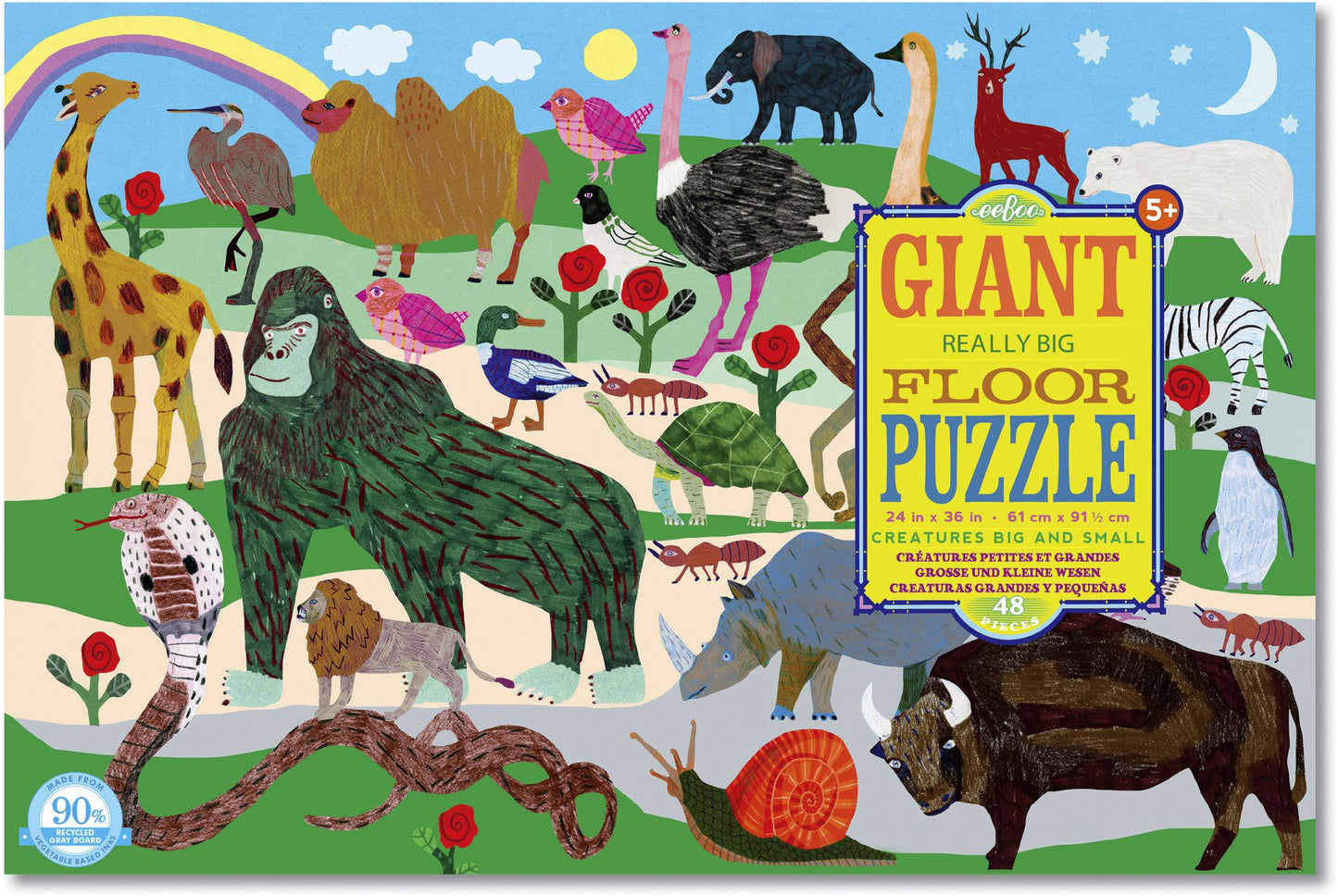 CREATURES BIG AND SMALL 48 PC FLOOR PUZZLE