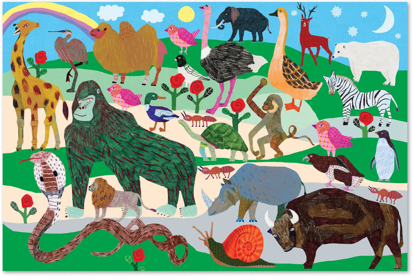 CREATURES BIG AND SMALL 48 PC FLOOR PUZZLE