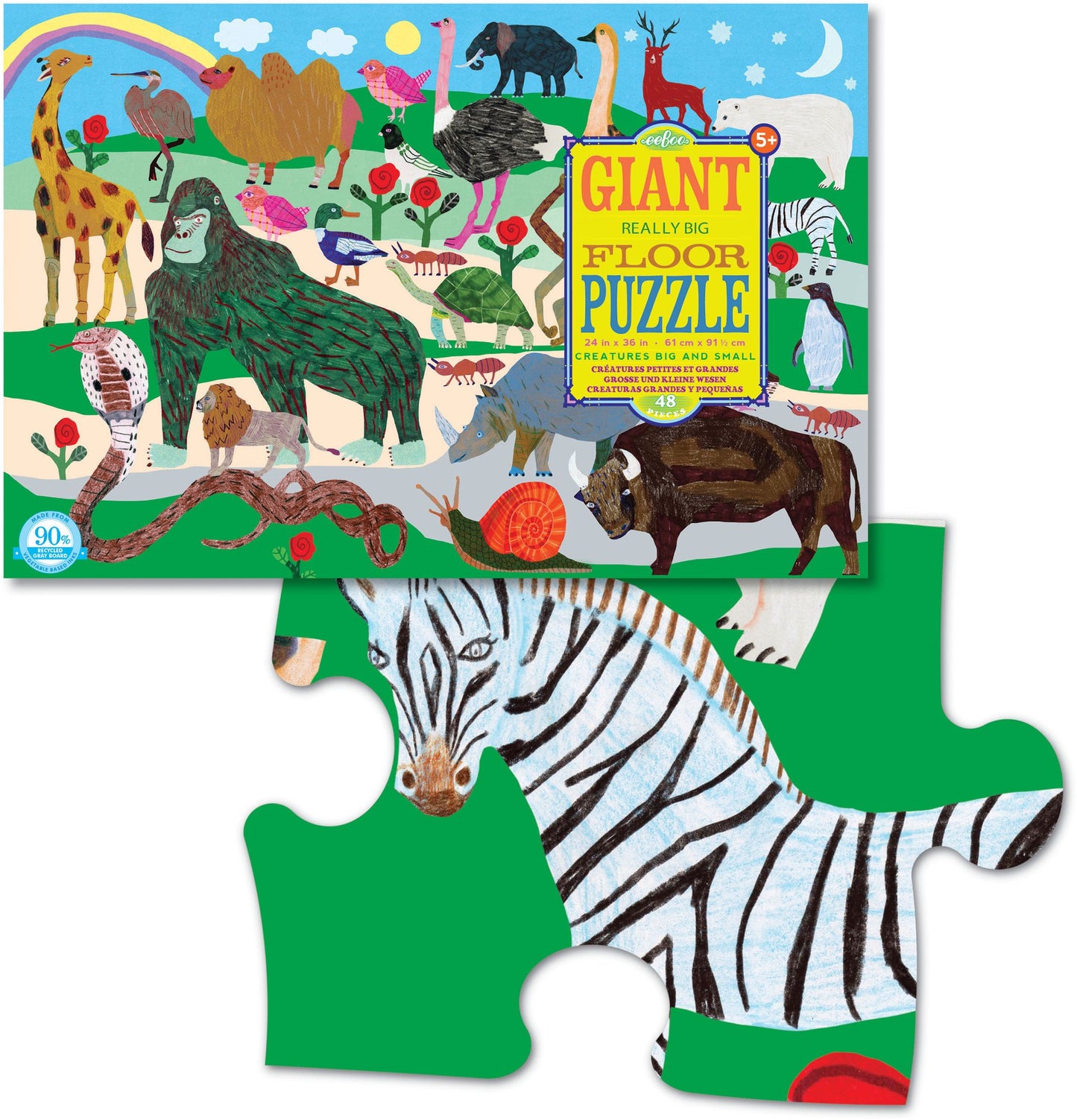 CREATURES BIG AND SMALL 48 PC FLOOR PUZZLE