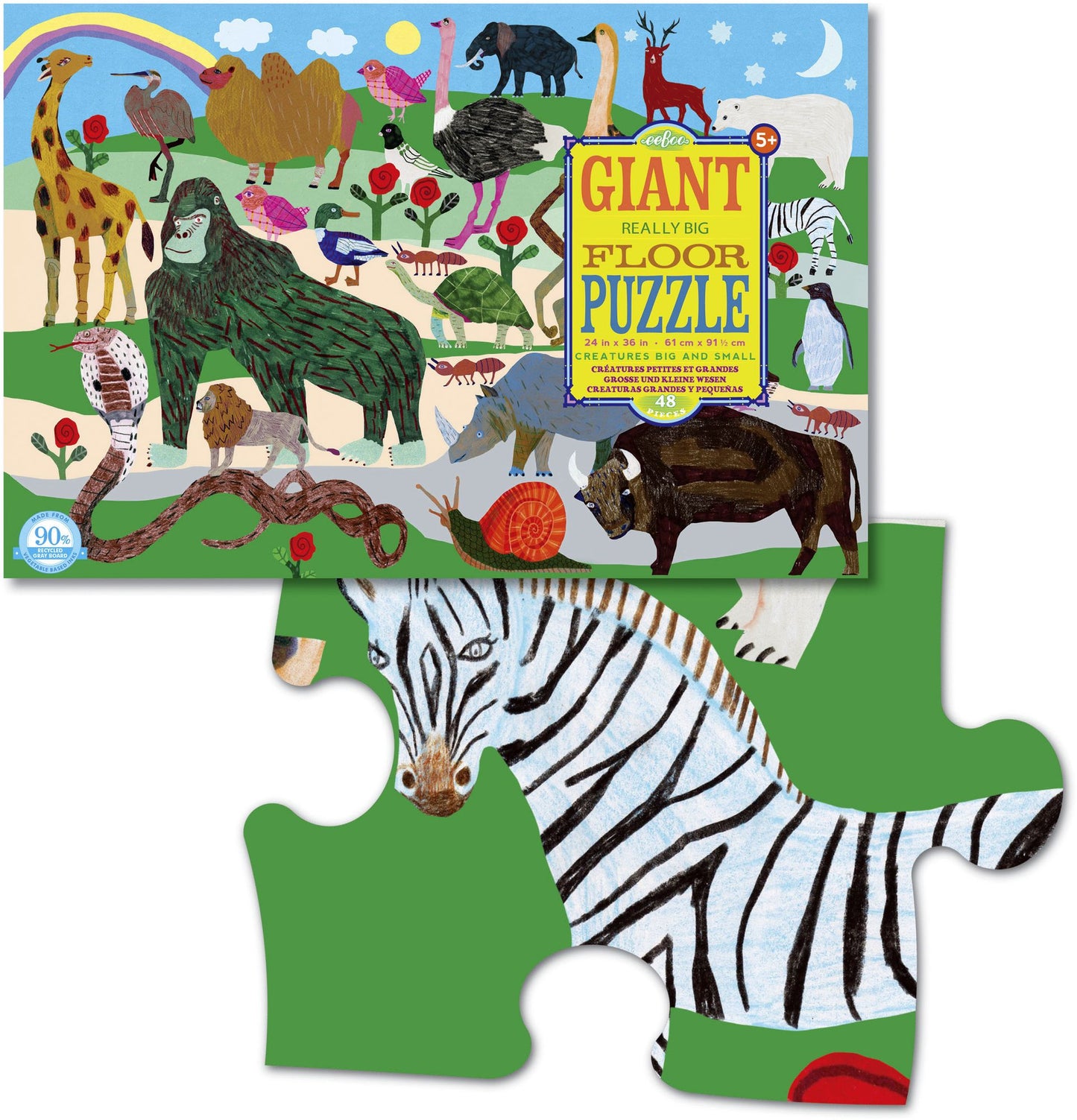 CREATURES BIG AND SMALL 48 PC FLOOR PUZZLE