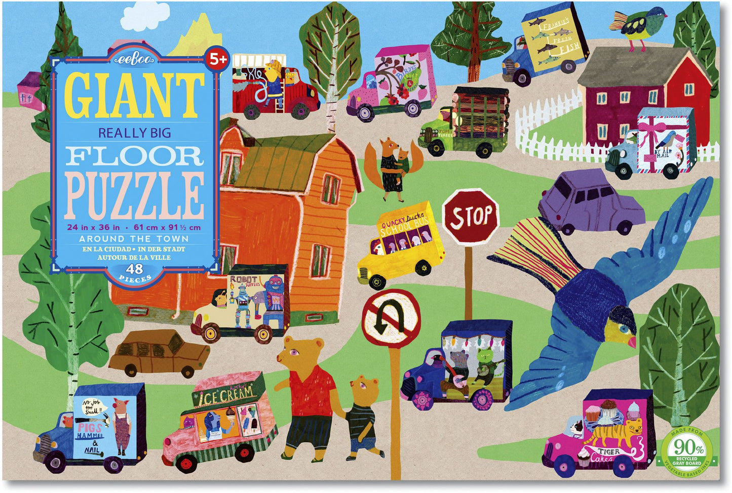 AROUND THE TOWN 48 PC FLOOR PUZZLE