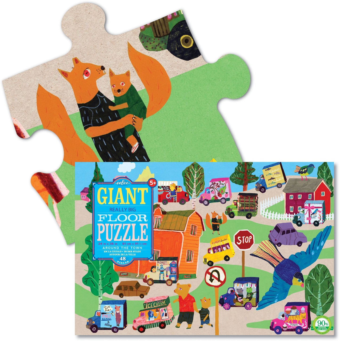 AROUND THE TOWN 48 PC FLOOR PUZZLE