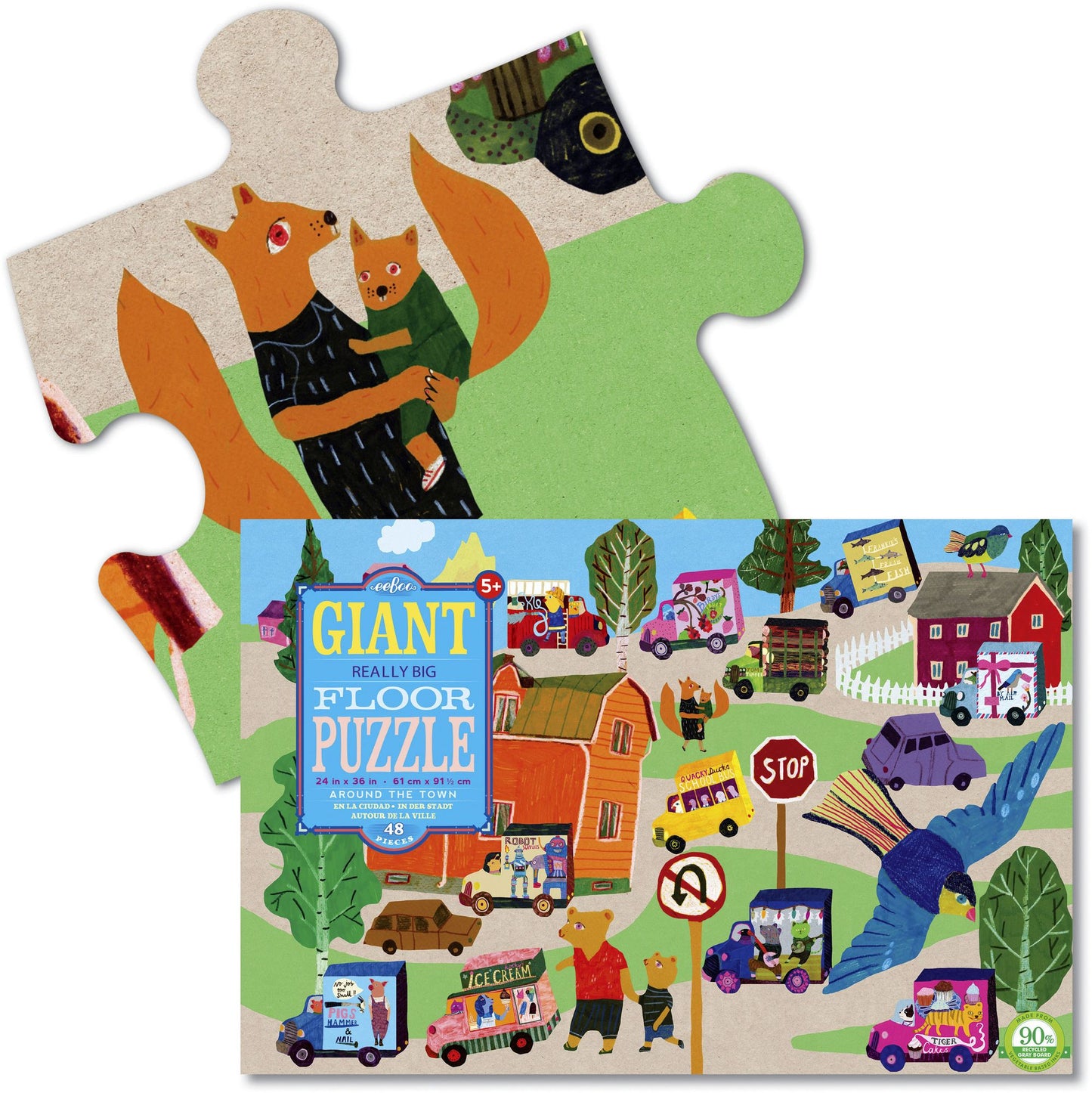 AROUND THE TOWN 48 PC FLOOR PUZZLE