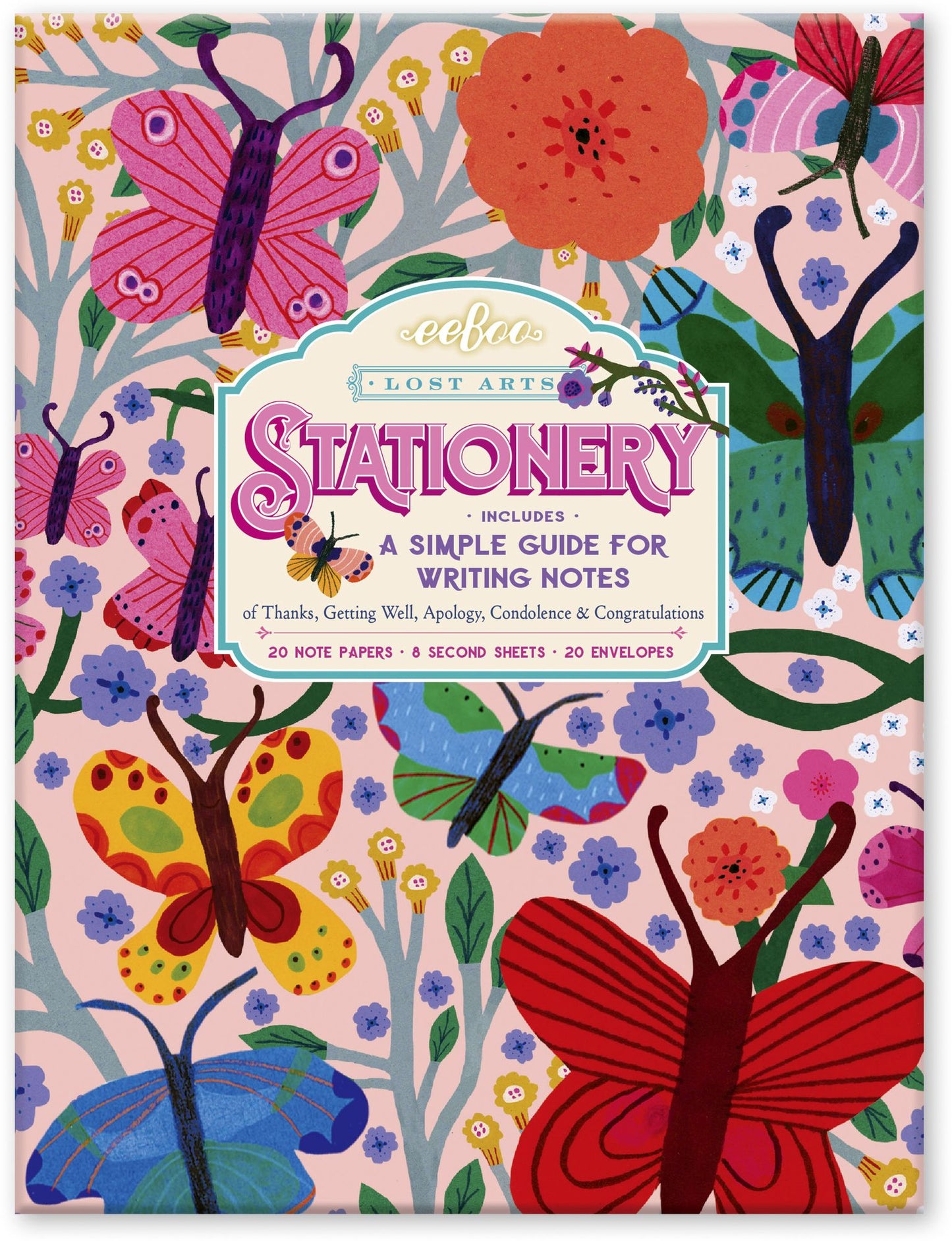 Butterflies Lost Arts Stationery