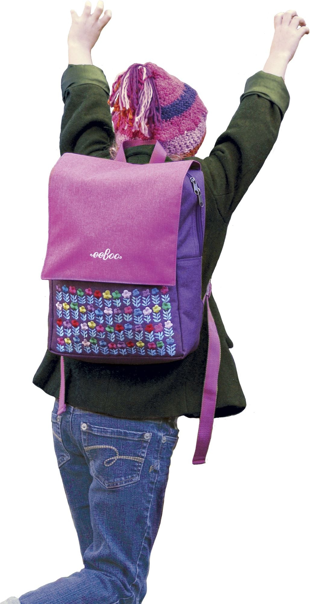 Flowerbed Embroidered Large Backpack