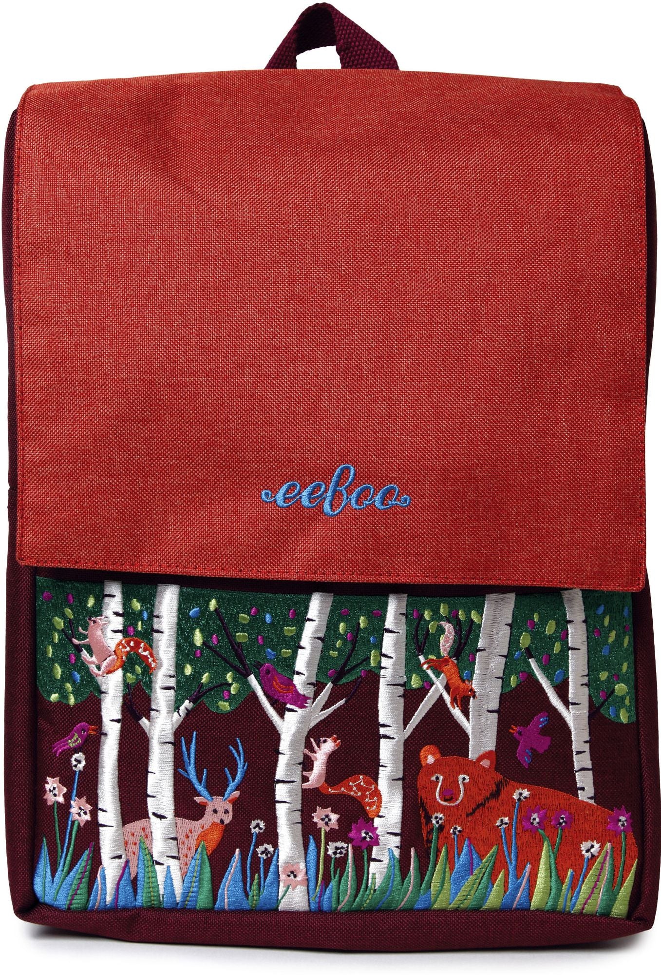 Bear in the Woods Embroidered Large Backpack