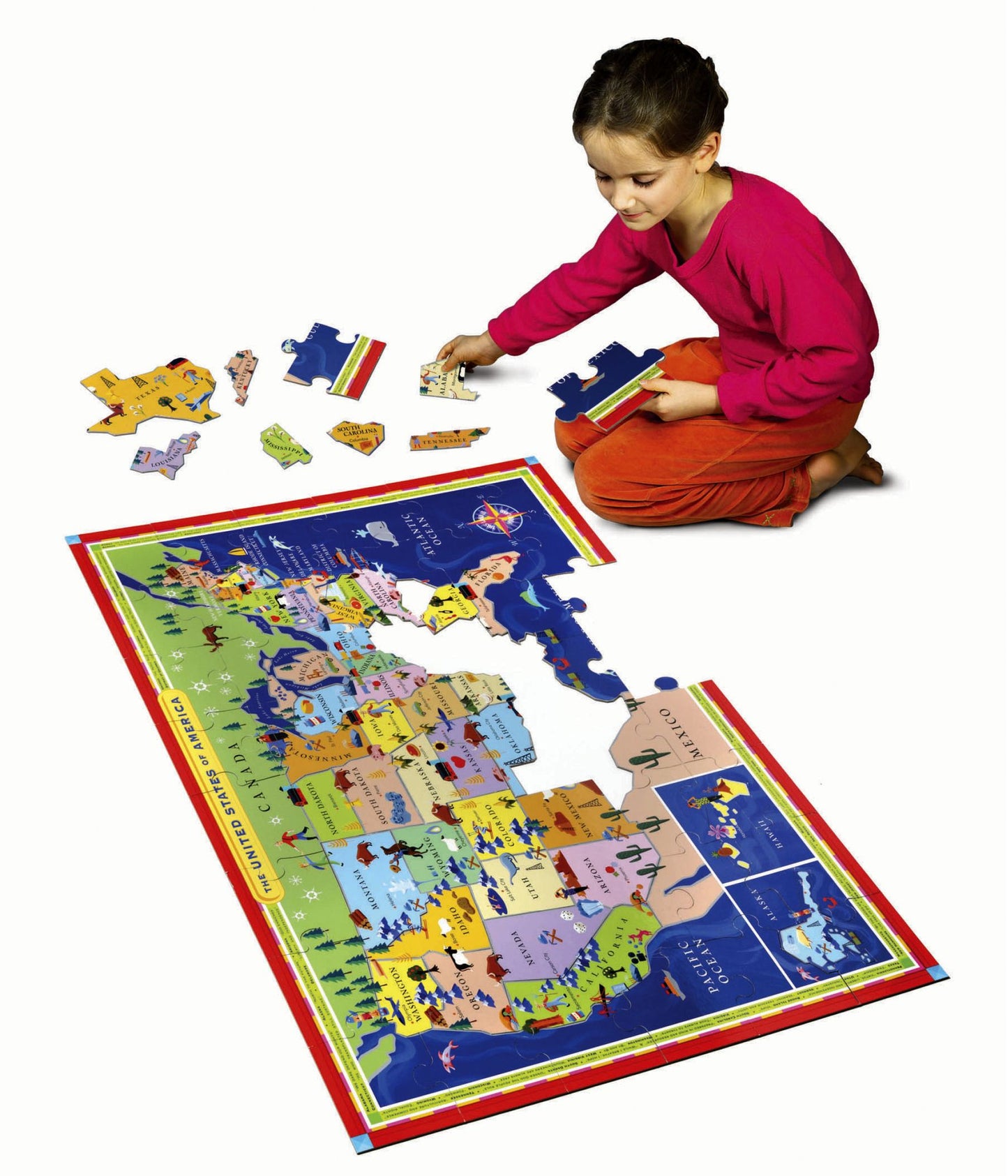 48 PC Giant Really Big Floor Puzzle USA