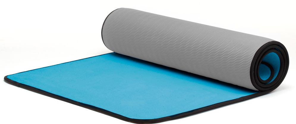 Hot Yoga Plus Mat (Blue/Grey)