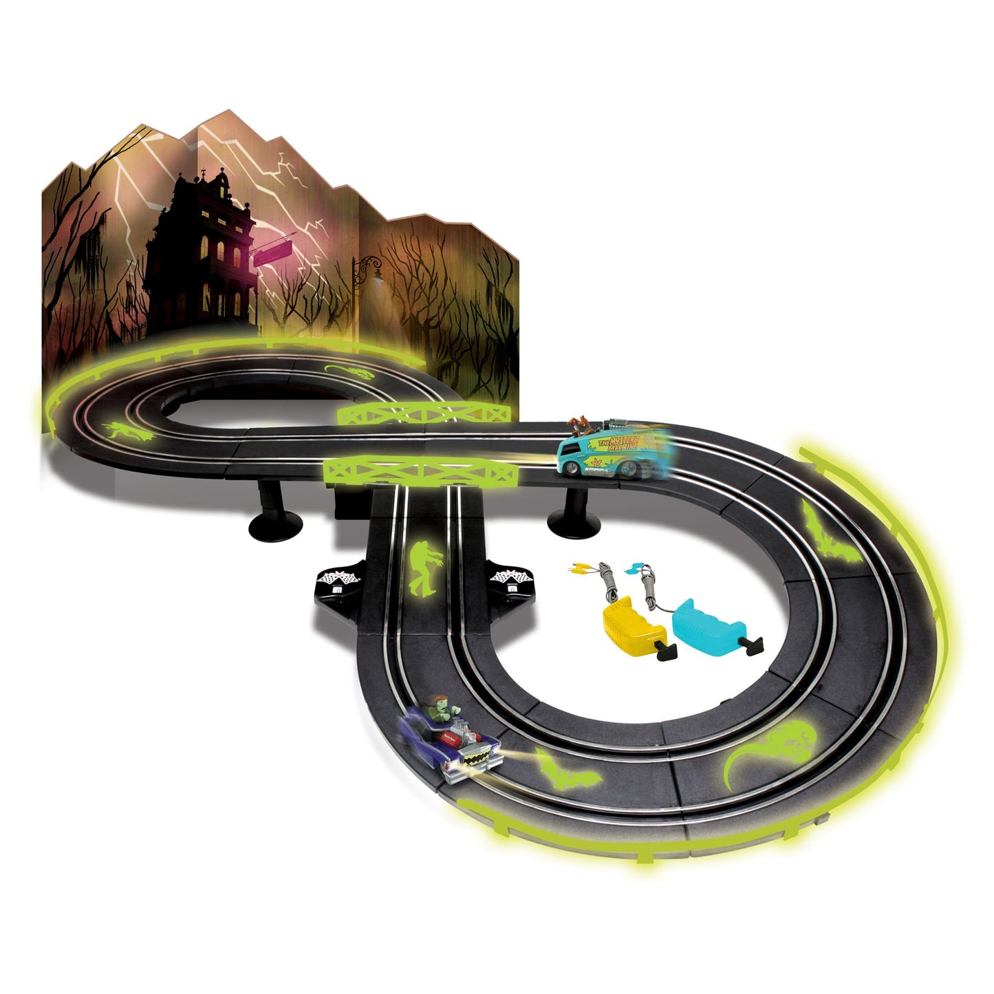 NKOK Glow In The Dark Scooby-Doo RC Slot Car Race Set