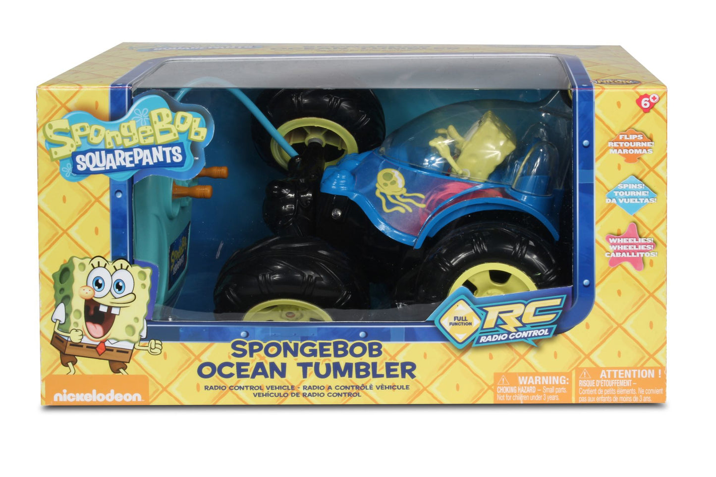 NKOK SpongeBob 27 MHz Tumbler Stunt R/C Vehicle