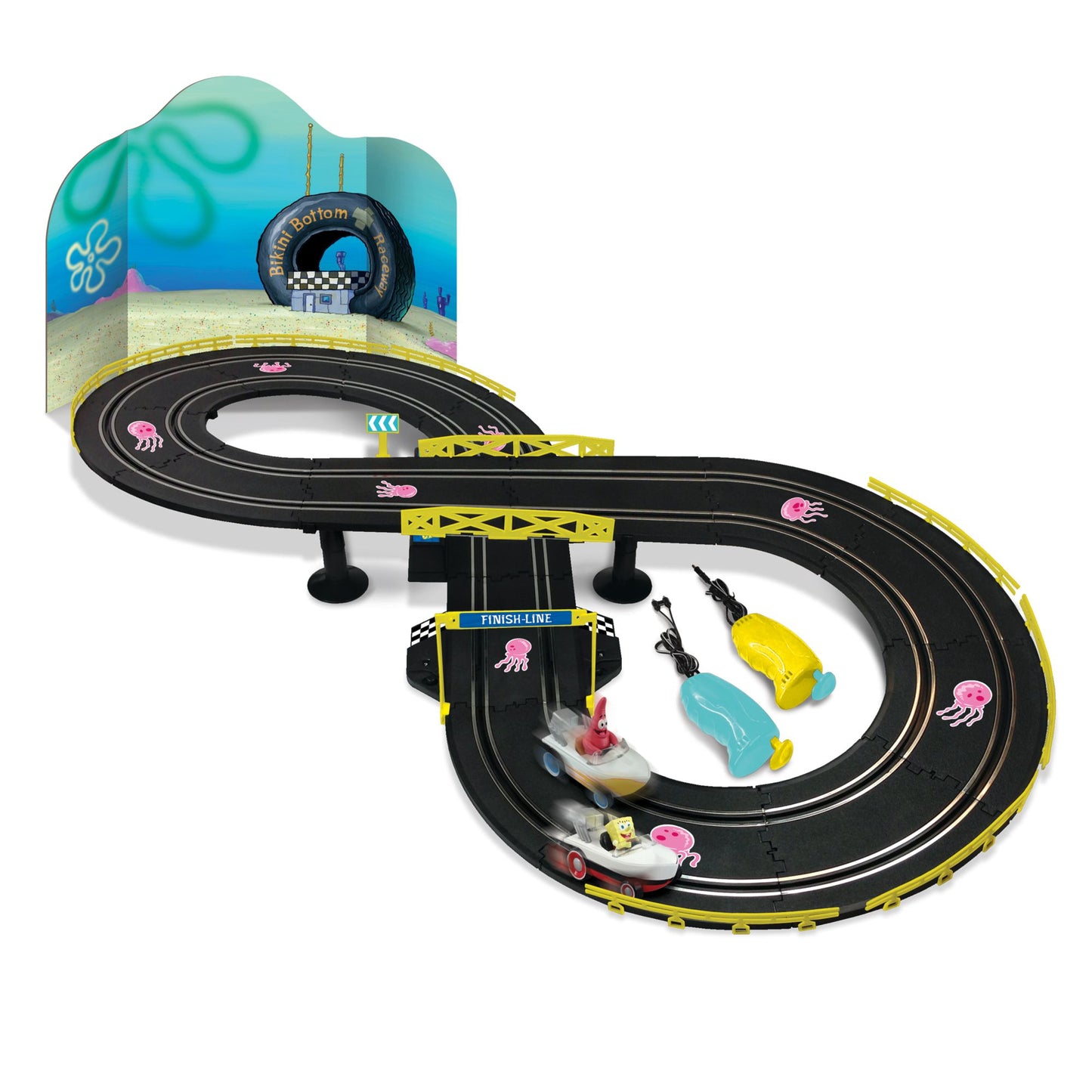 NKOK Spongebob Squarepants RC Slot Car Race Set - Spongebob & Patrick
