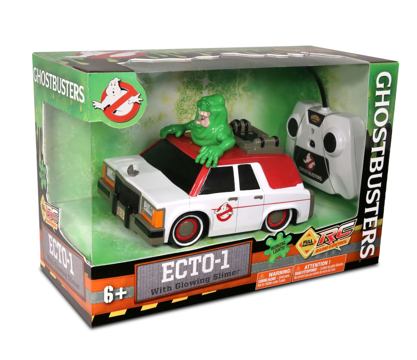 NKOK Ghostbusters RC Ecto-1 w/ Glowing Slimer