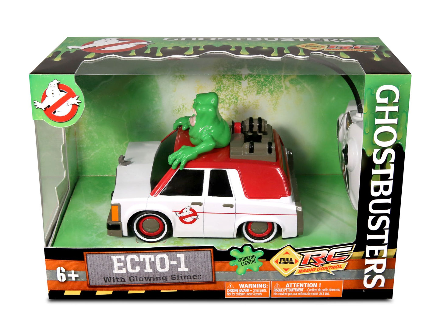 NKOK Ghostbusters RC Ecto-1 w/ Glowing Slimer