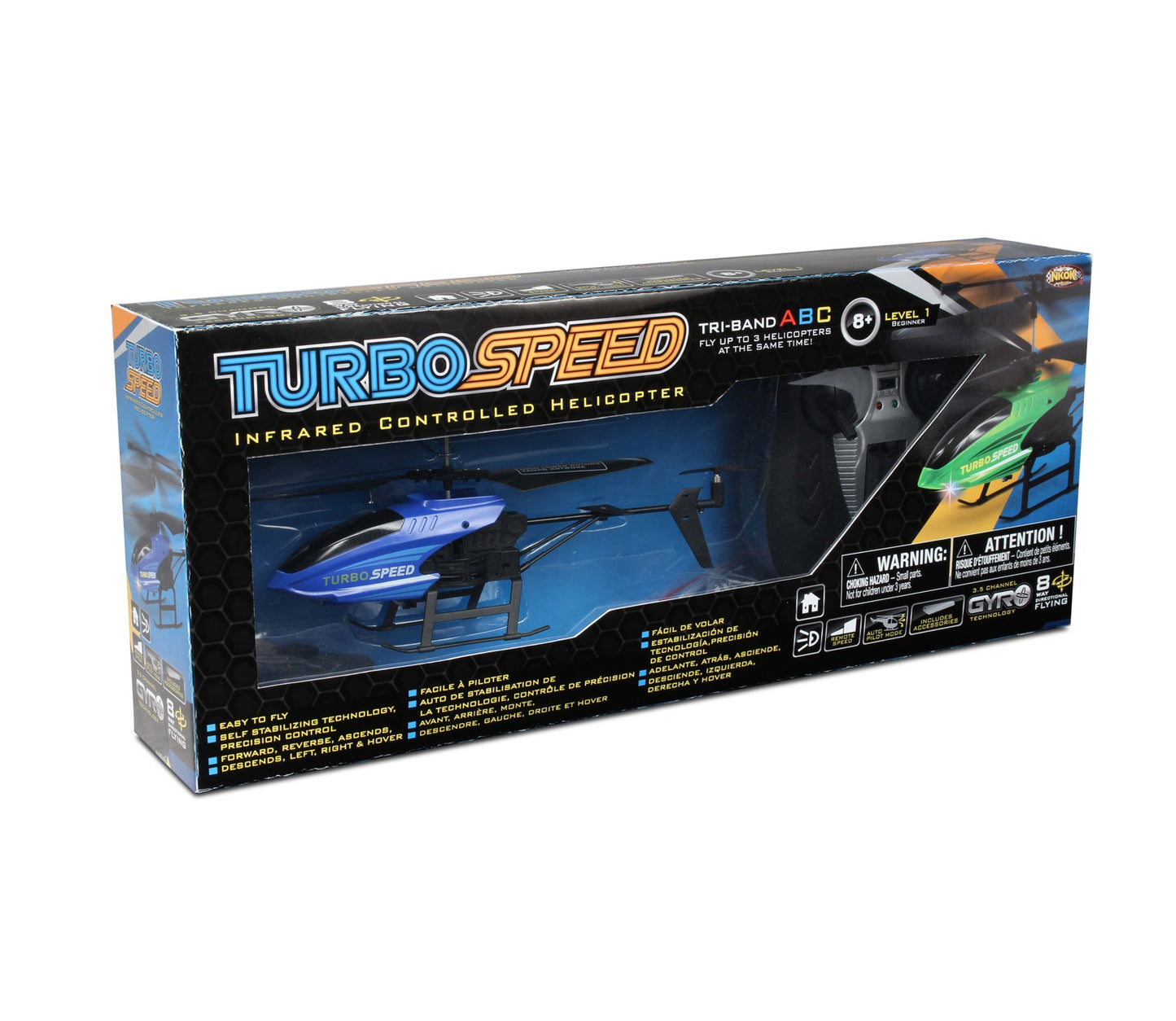 NKOK Air Banditz 3.5CH IR/USB TurboSpeed Metal Gyro Vehicle, 8" - Colors Vary