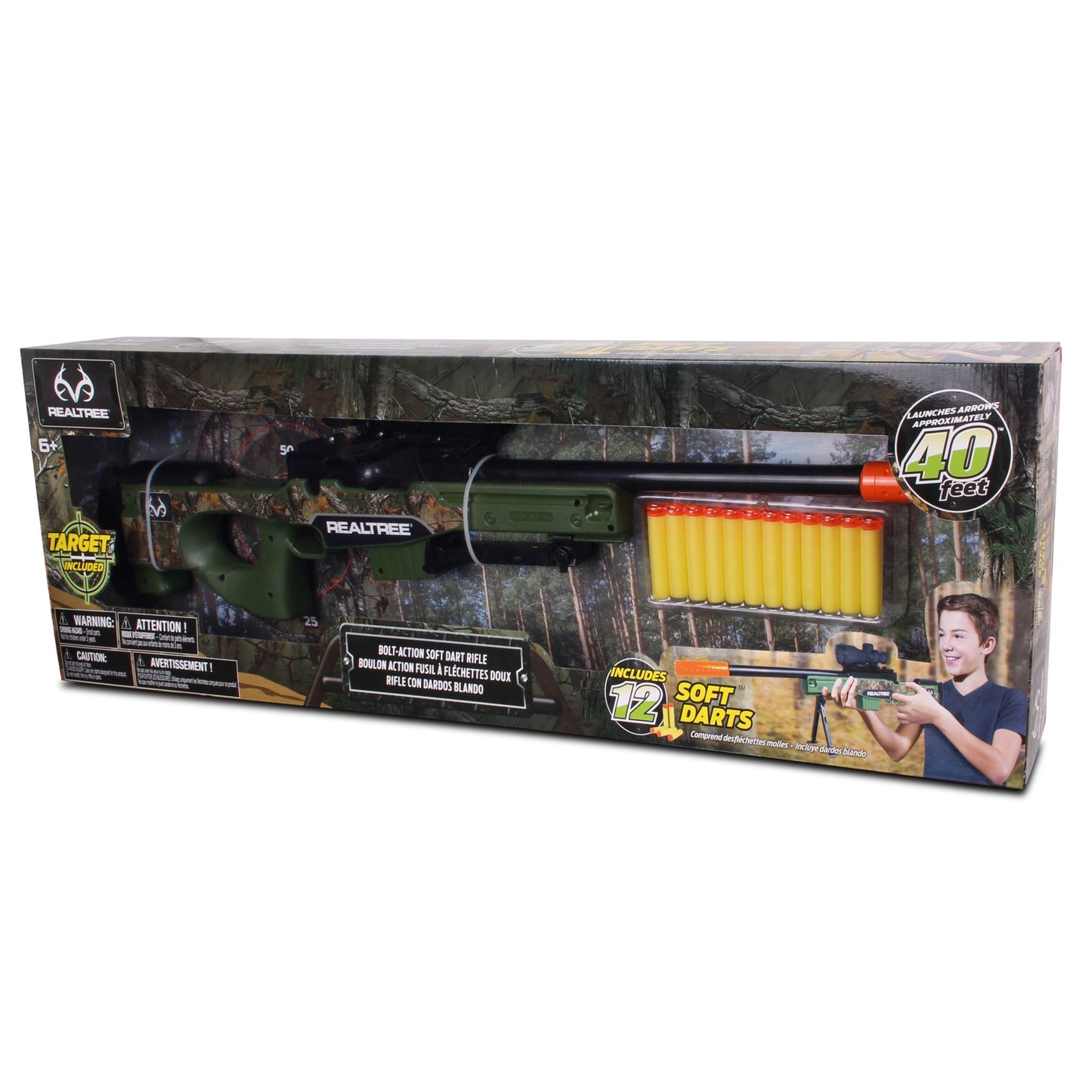 NKOK RealTree¿ Bolt Action Soft Dart Rifle w/ 12 Soft Darts