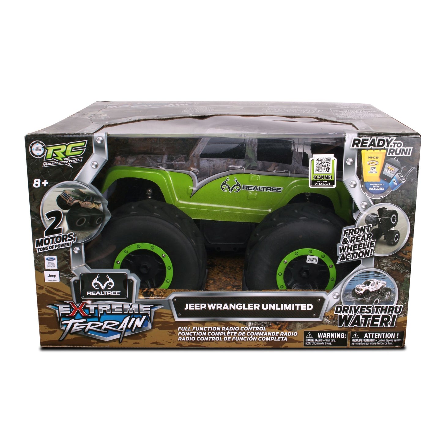 NKOK 1:8 RealTree Extreme Terrain RTR RC Jeep Wrangler Unlimited Remote Control Toy