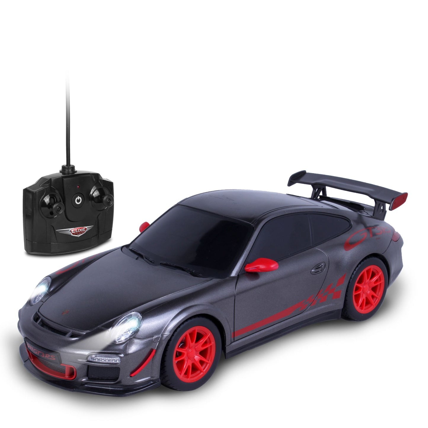 NKOK Luxe 1:18 Scale Radio Controlled Porsche 911 GT3 RS (RC) - Colors Vary (Blue/Grey)