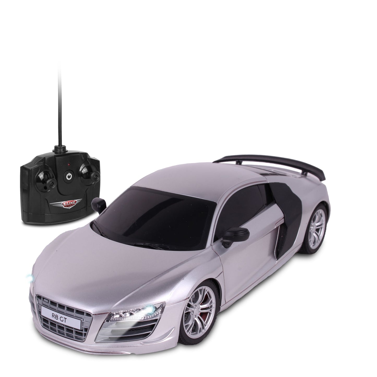 NKOK Luxe 1:18 Scale Radio Controlled Audi R8 GT (RC) - Colors Vary (Silver/Black)