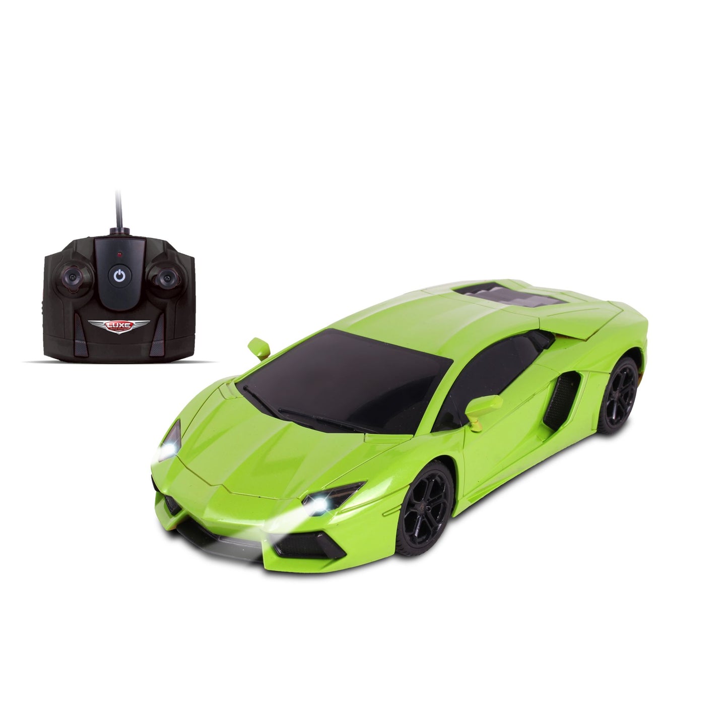 NKOK Luxe 1:24 Scale Radio Controlled Lamborghini Aventador Coup¿ (RC) - Colors Vary (Orange/Green)