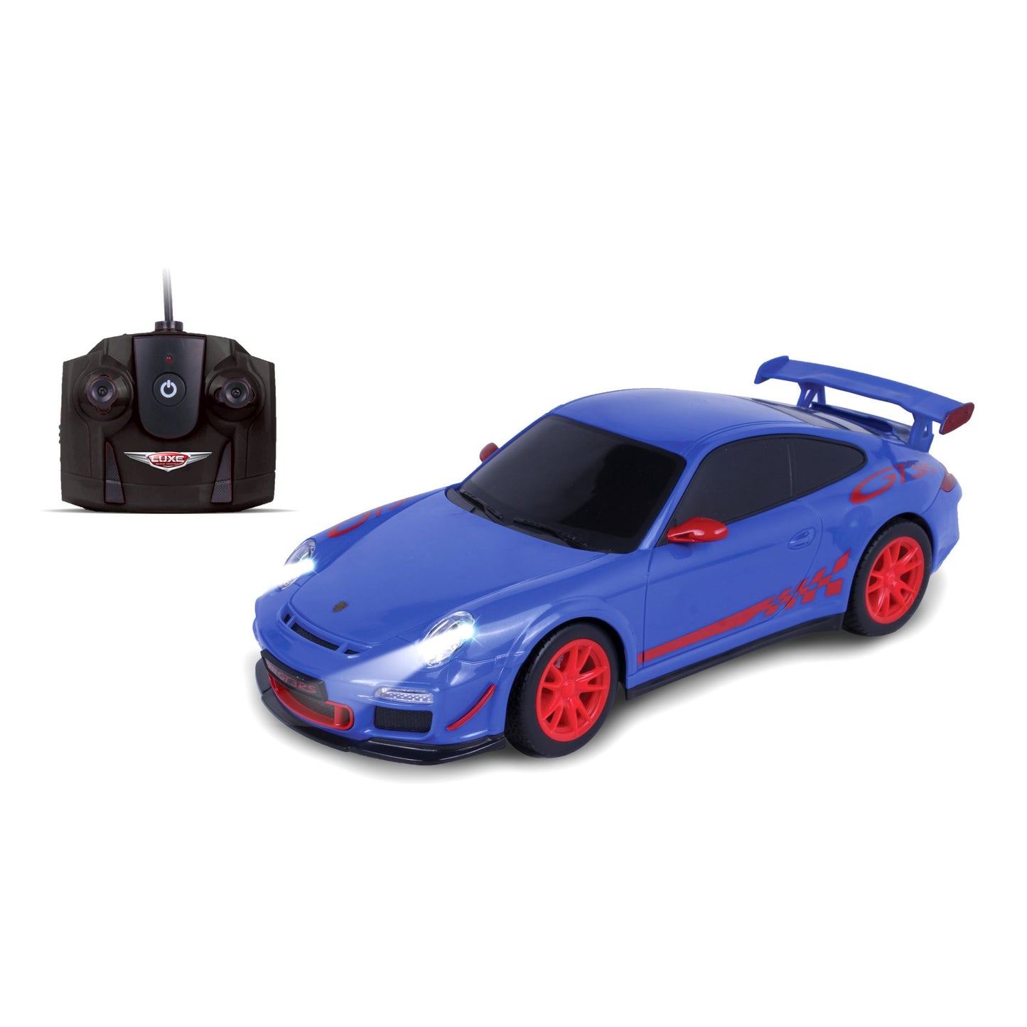 NKOK Luxe 1:24 Scale Radio Controlled Porsche 911 GT3 RS (RC) - Colors Vary (Blue/Grey)