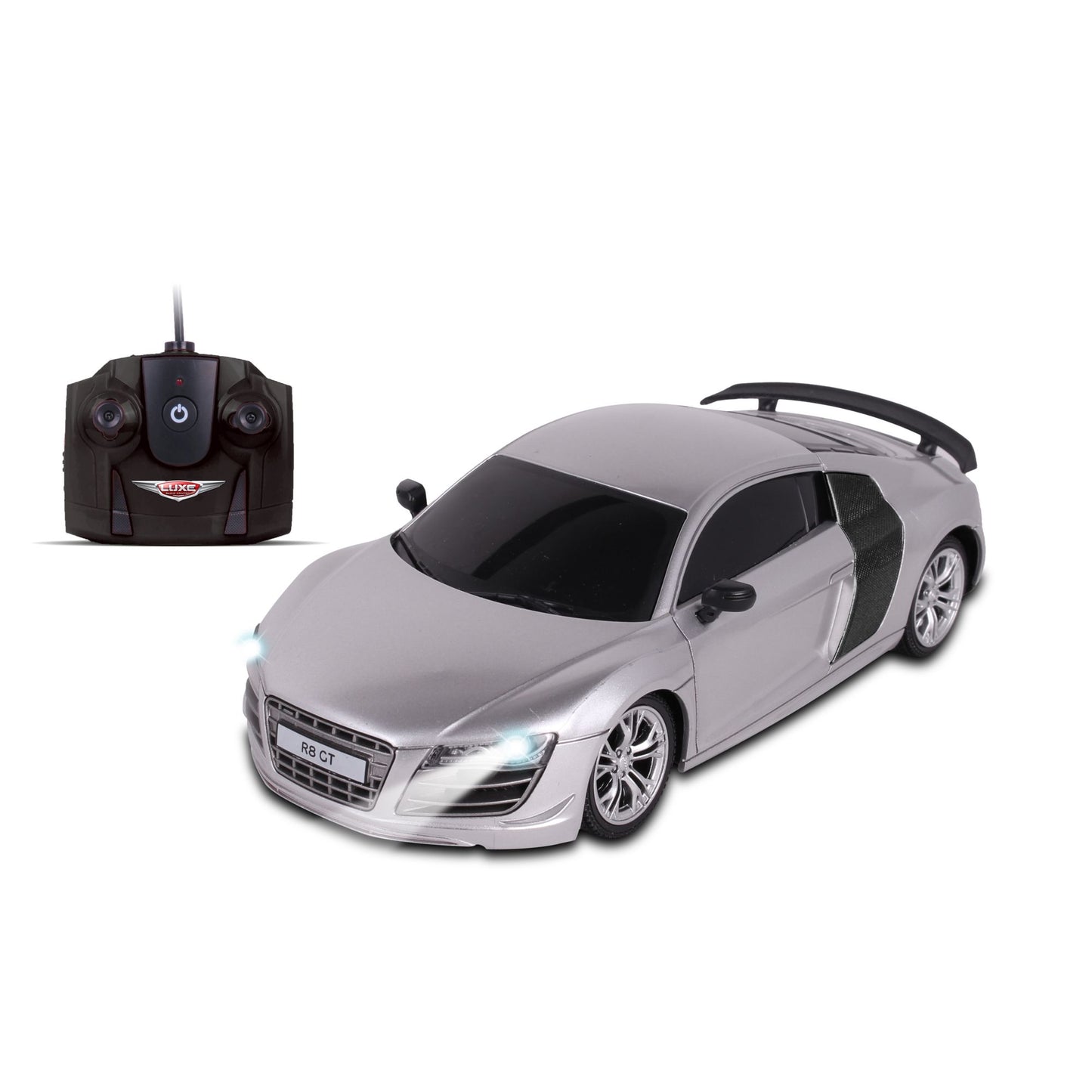 NKOK Luxe 1:24 Scale Radio Controlled Audi R8 GT (RC) - Colors Vary (Silver/Black)
