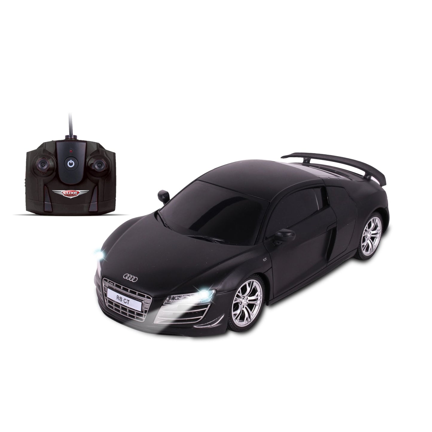 NKOK Luxe 1:24 Scale Radio Controlled Audi R8 GT (RC) - Colors Vary (Silver/Black)