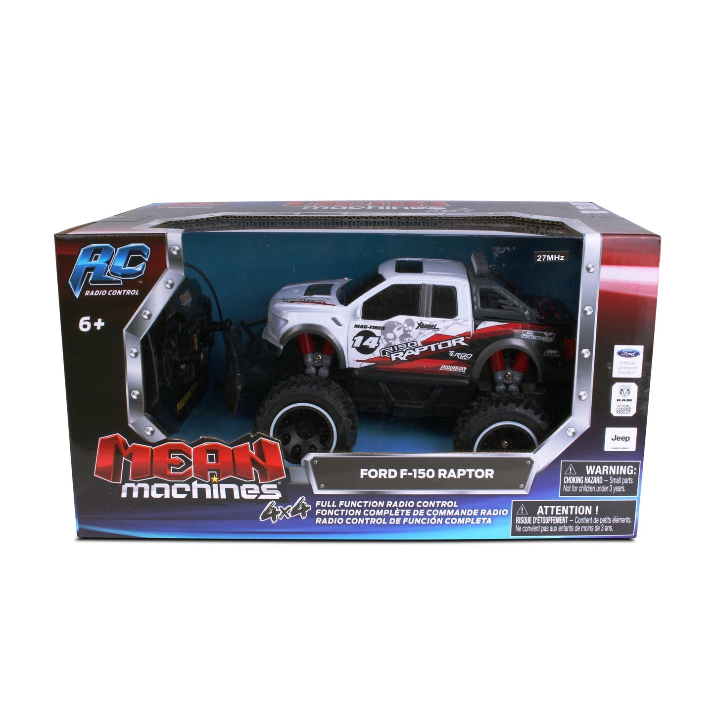 Mean Machines 1:24 Scale Radio Controlled 2017 Ford F-150 Raptor (RC) - Colors Vary (Orange/White)