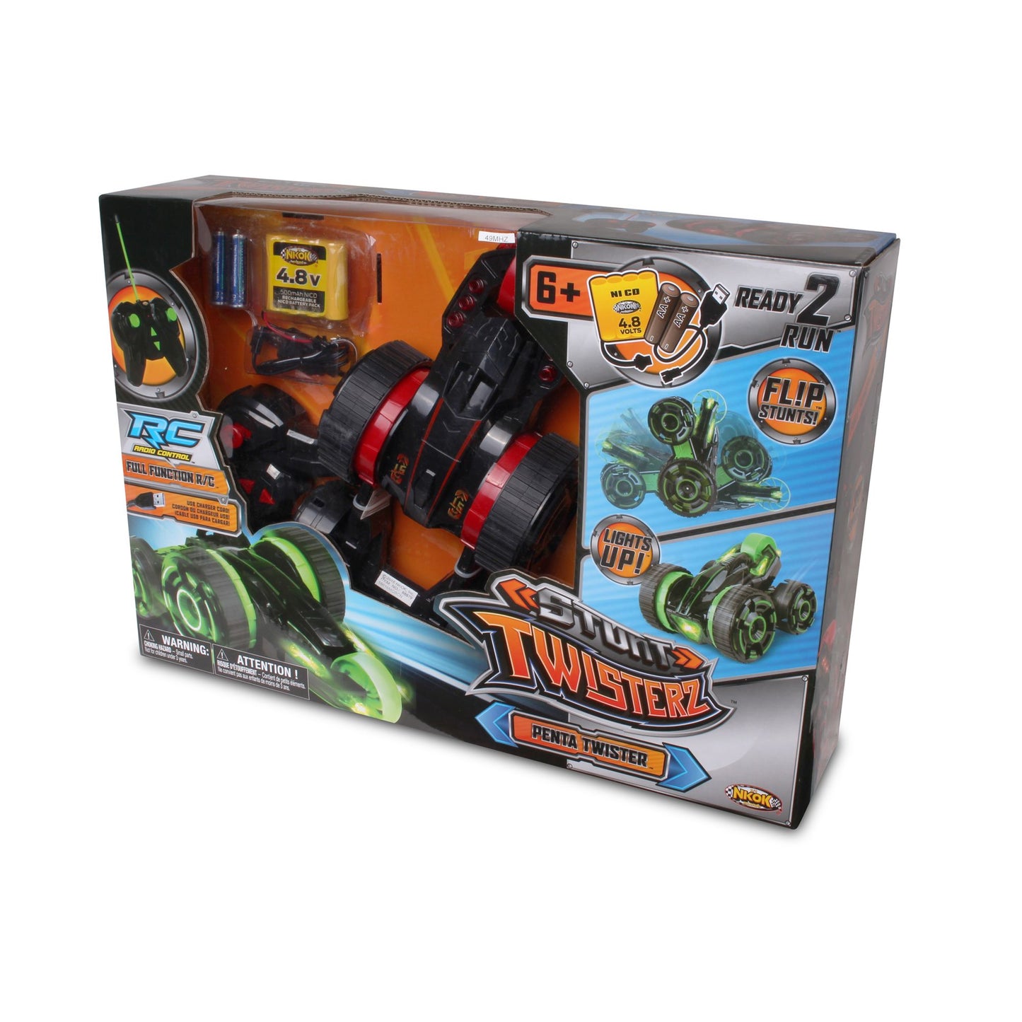NKOK Stunt Twisterz RC Penta Twister Remote Control Toy - Colors Vary