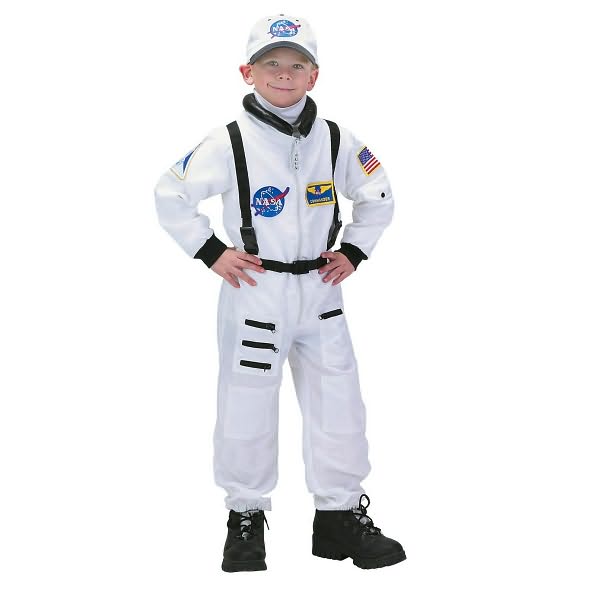 NASA Jr. Astronaut Suit White Toddler/Child Costume: Size Toddler (2-3)