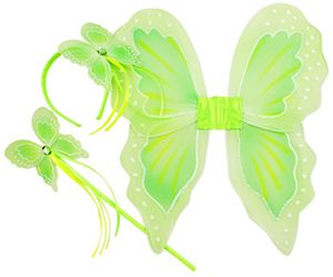 Aeromax WWG Butterfly Wand Wing Headband Set - Green