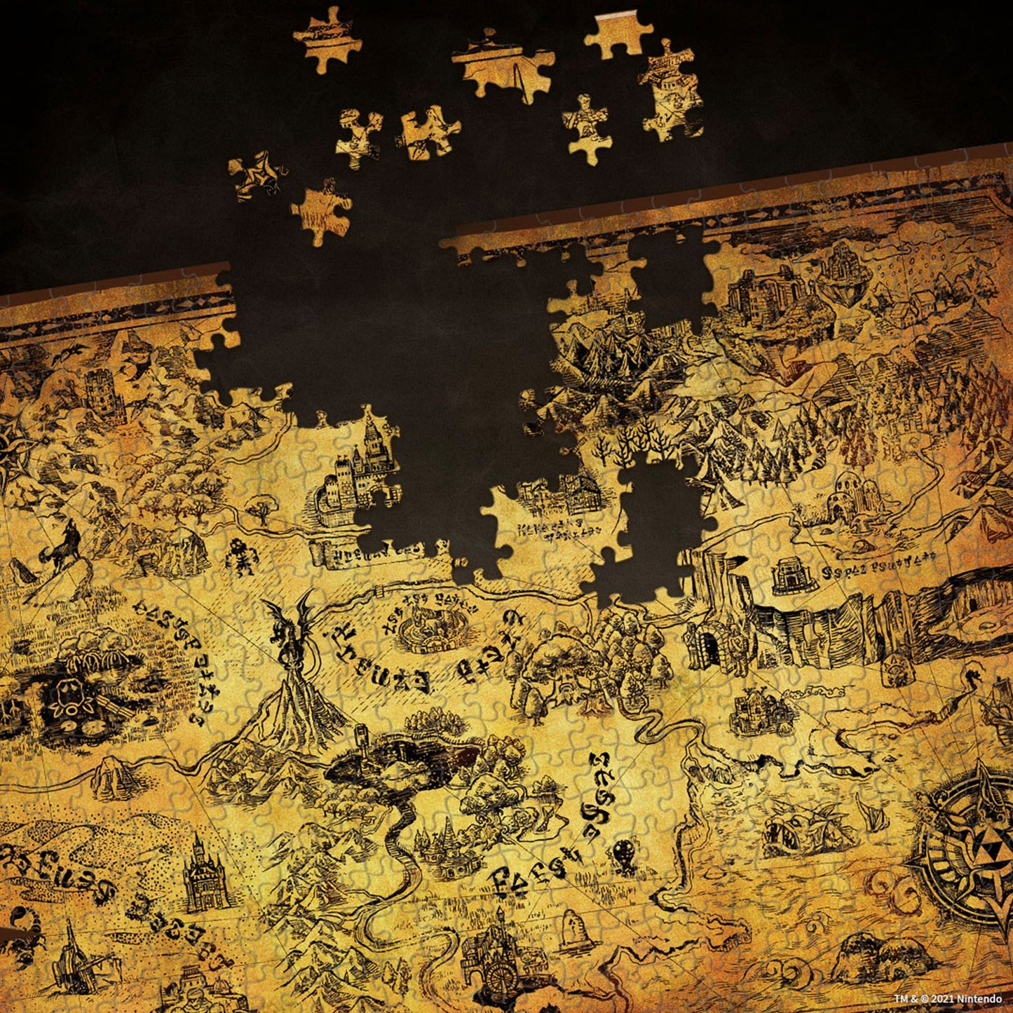 The Legend of Zelda "Hyrule Map" 1000-Piece Puzzle