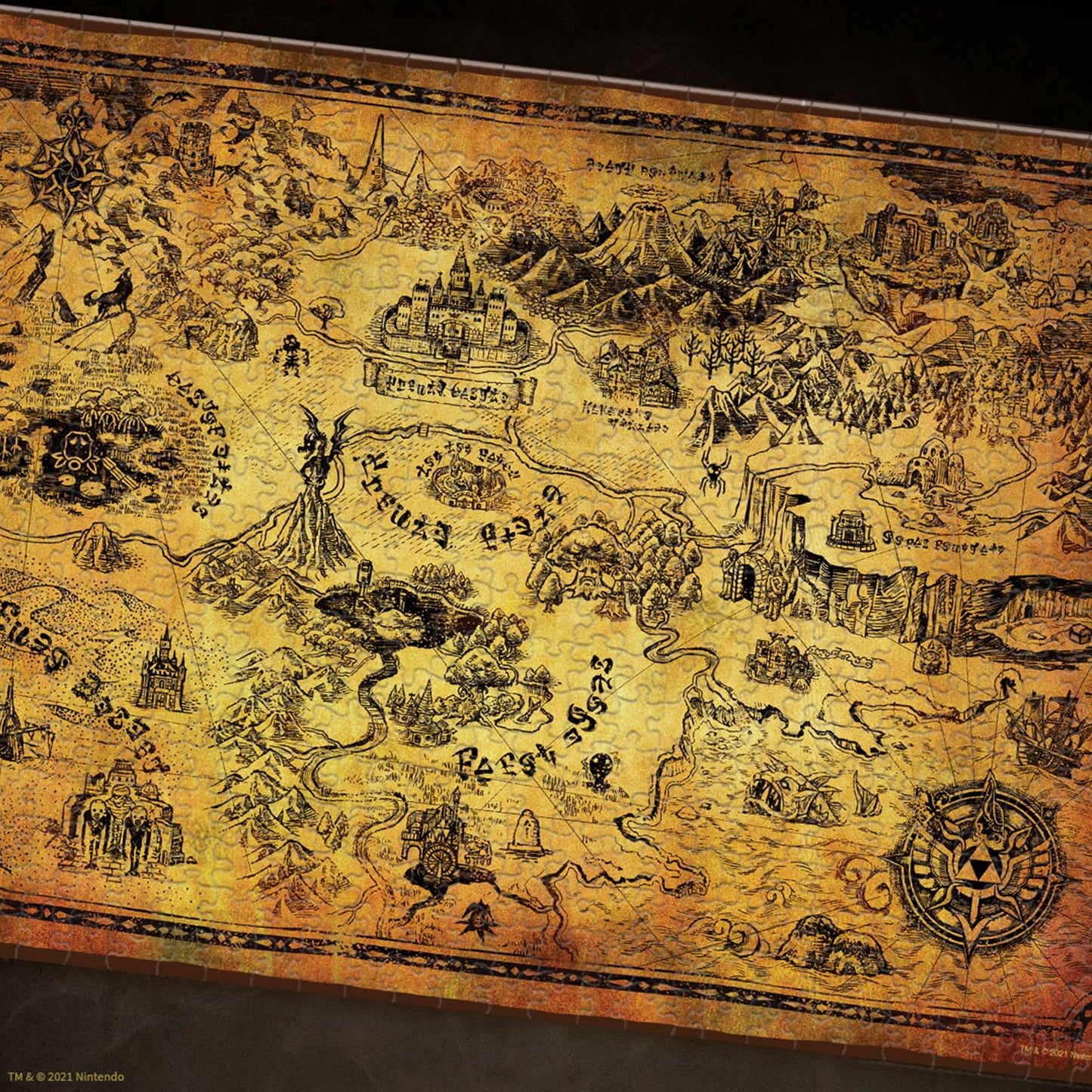 The Legend of Zelda "Hyrule Map" 1000-Piece Puzzle