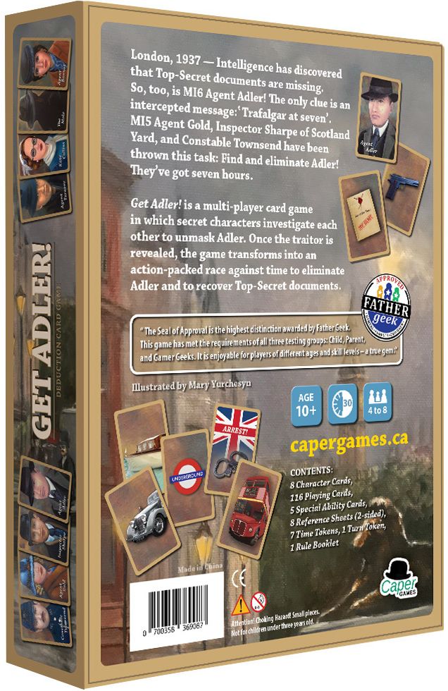 Get Adler! Deduction Card Game