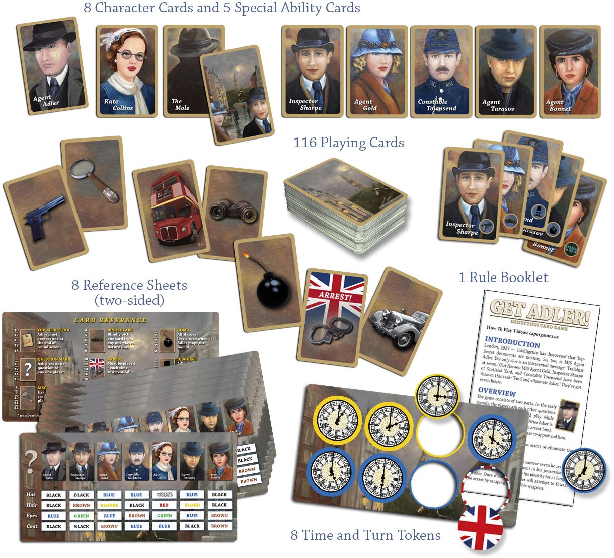 Get Adler! Deduction Card Game