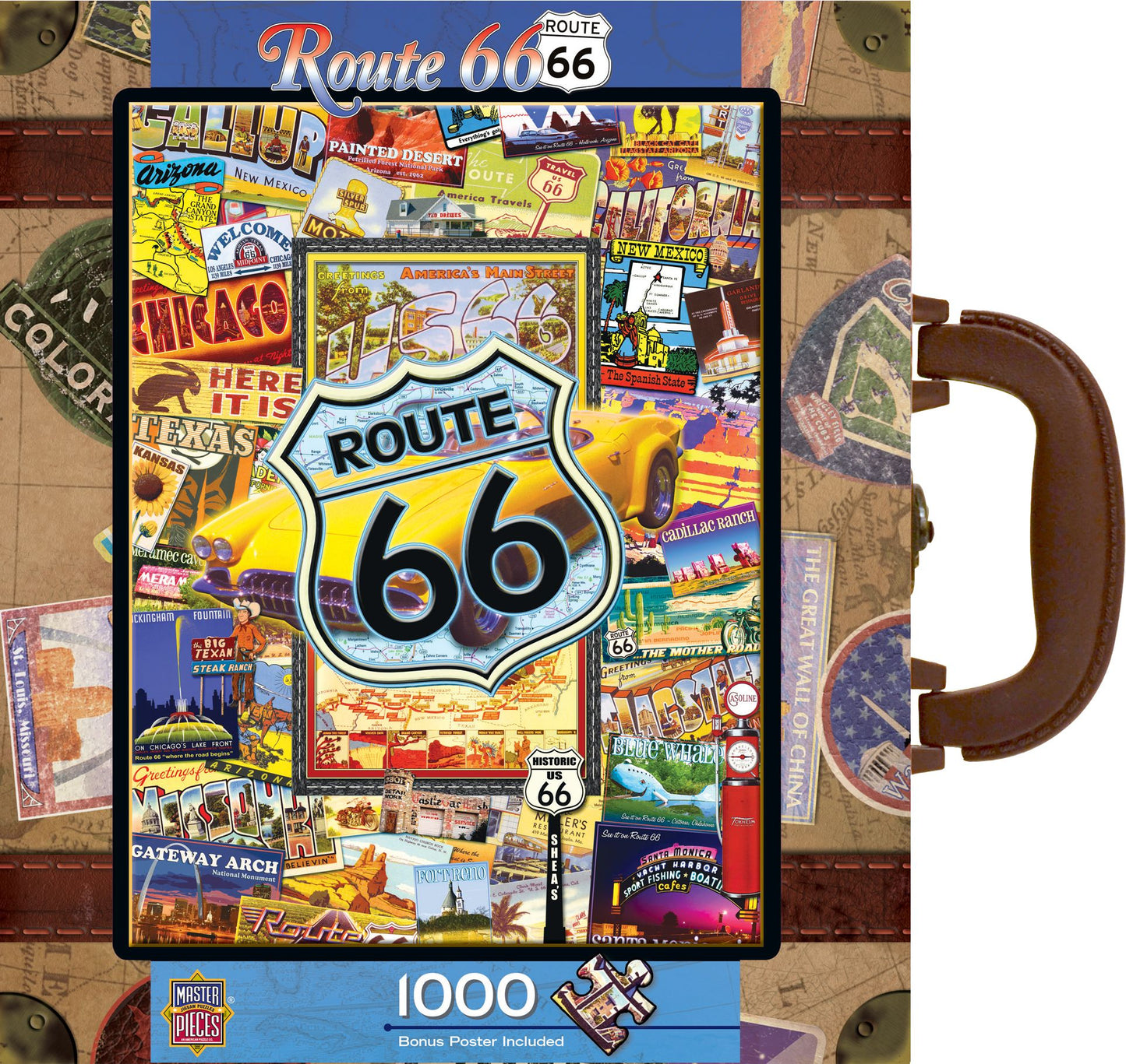 Route 66 Travel Luggage Puzzle