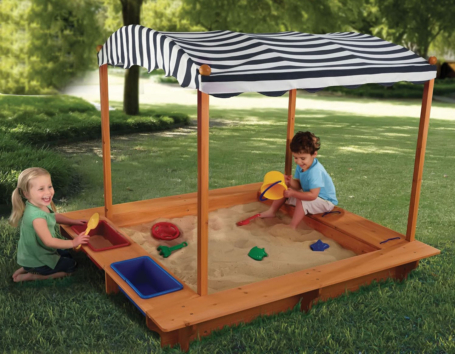 Kidkraft Kids Children Outdoor Sandbox with Canopy