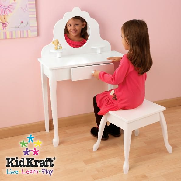 Medium Diva Vanity Table & Stool