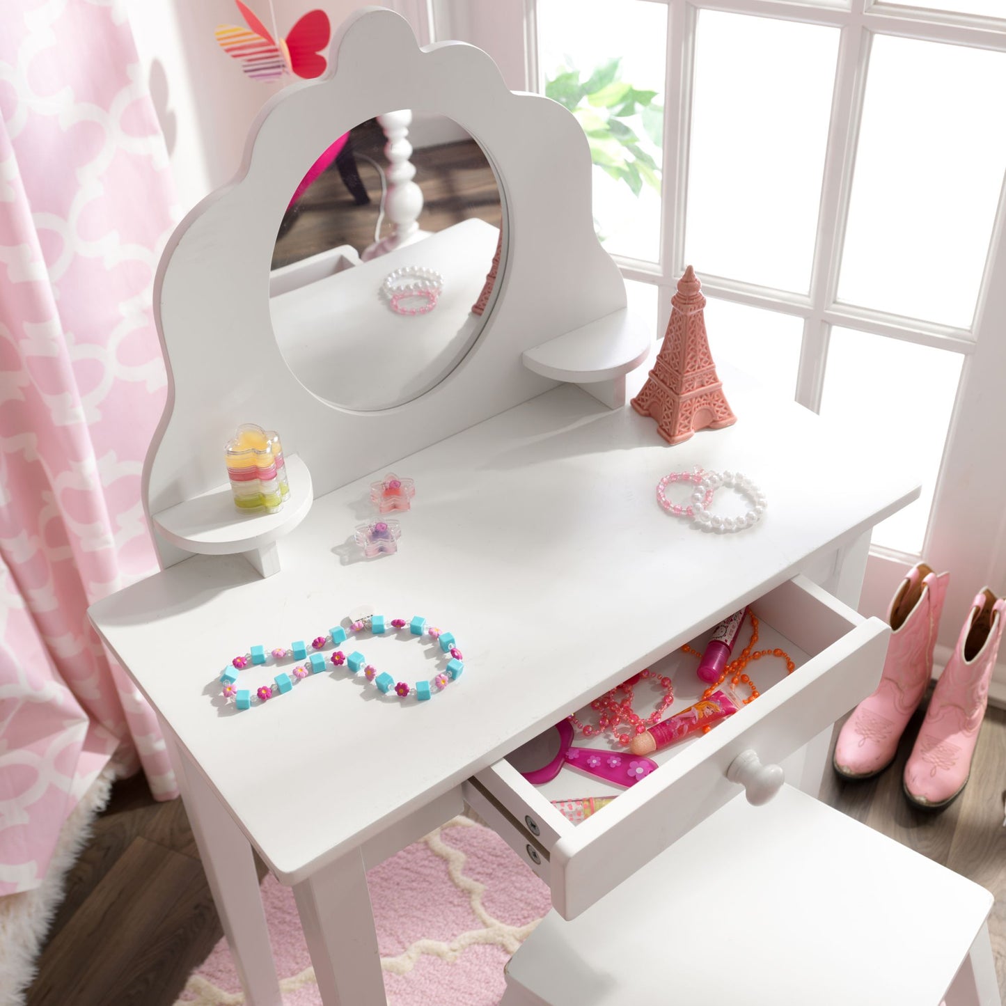 Medium Diva Vanity Table & Stool
