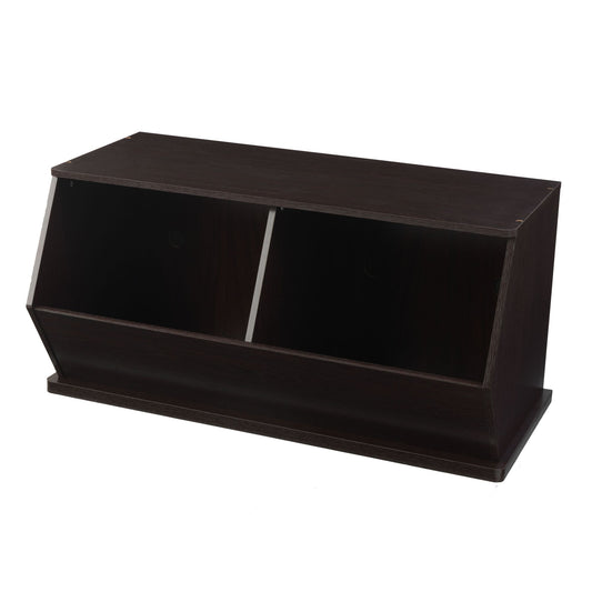 Double Storage Unit in Espresso