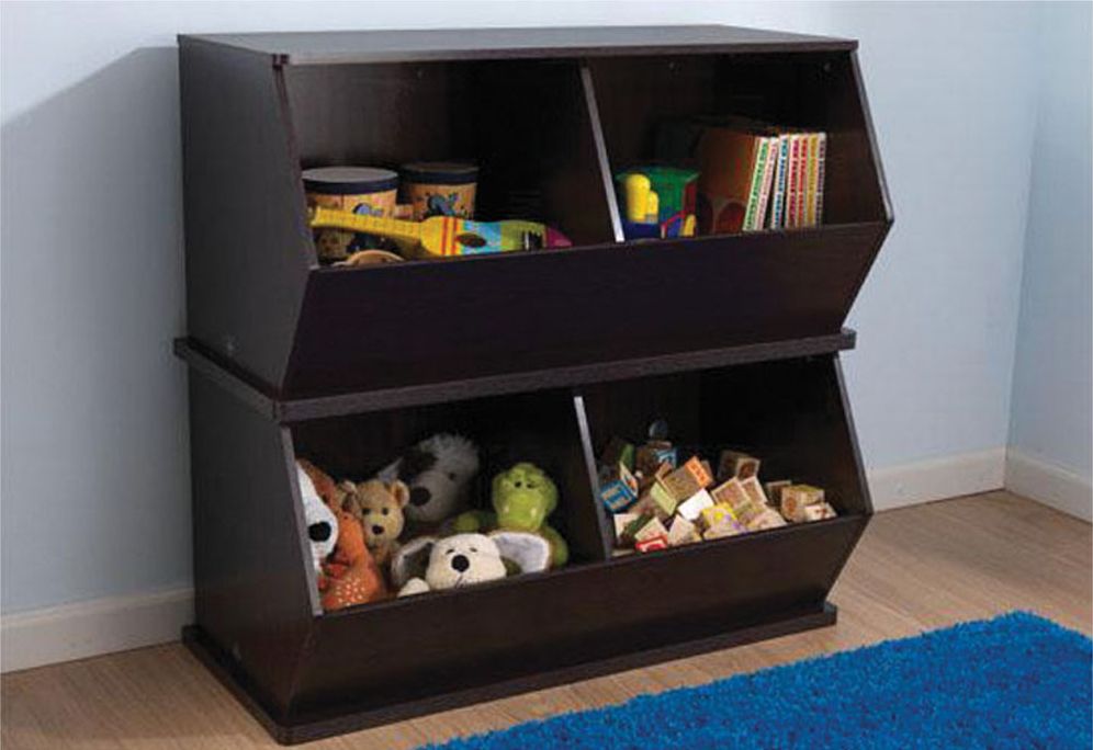 Double Storage Unit in Espresso