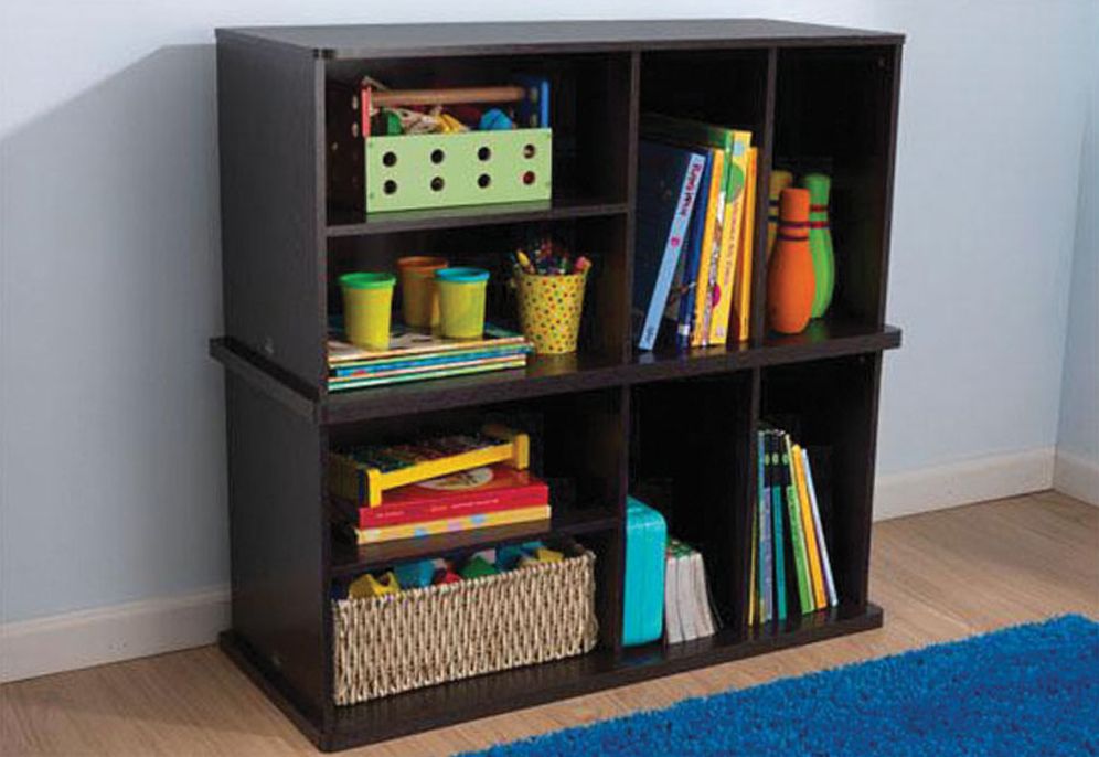 Storage Unit with Shelves in Espresso