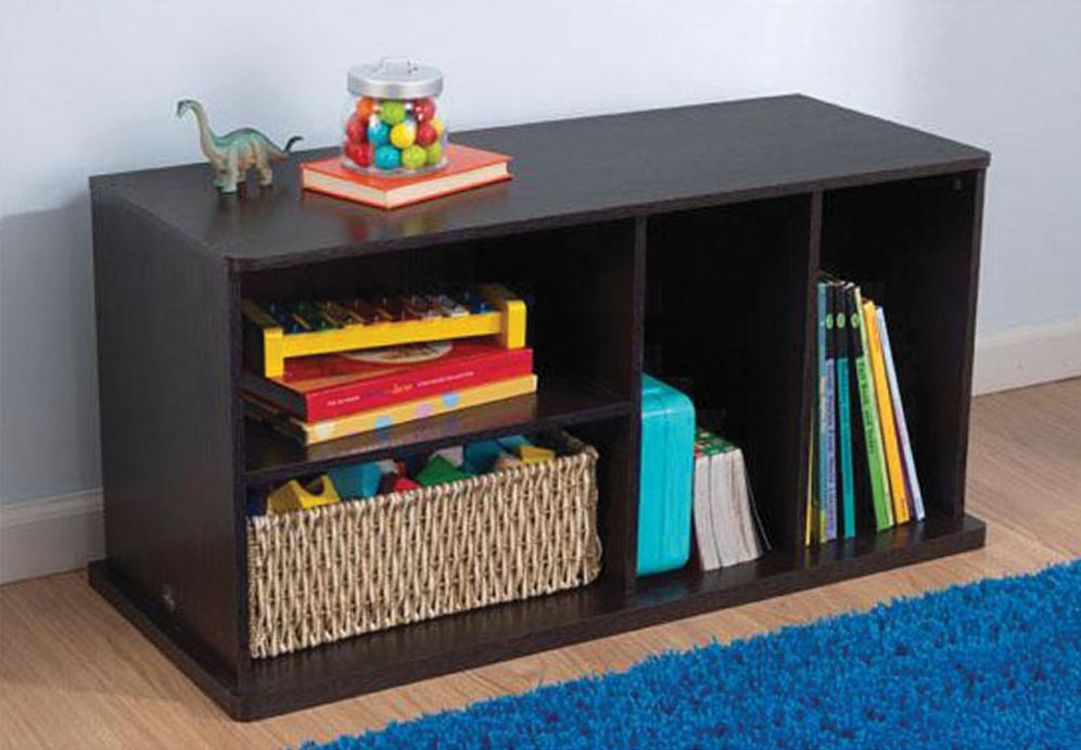 Storage Unit with Shelves in Espresso