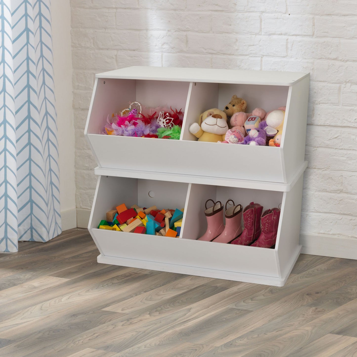 Double Storage Unit in White