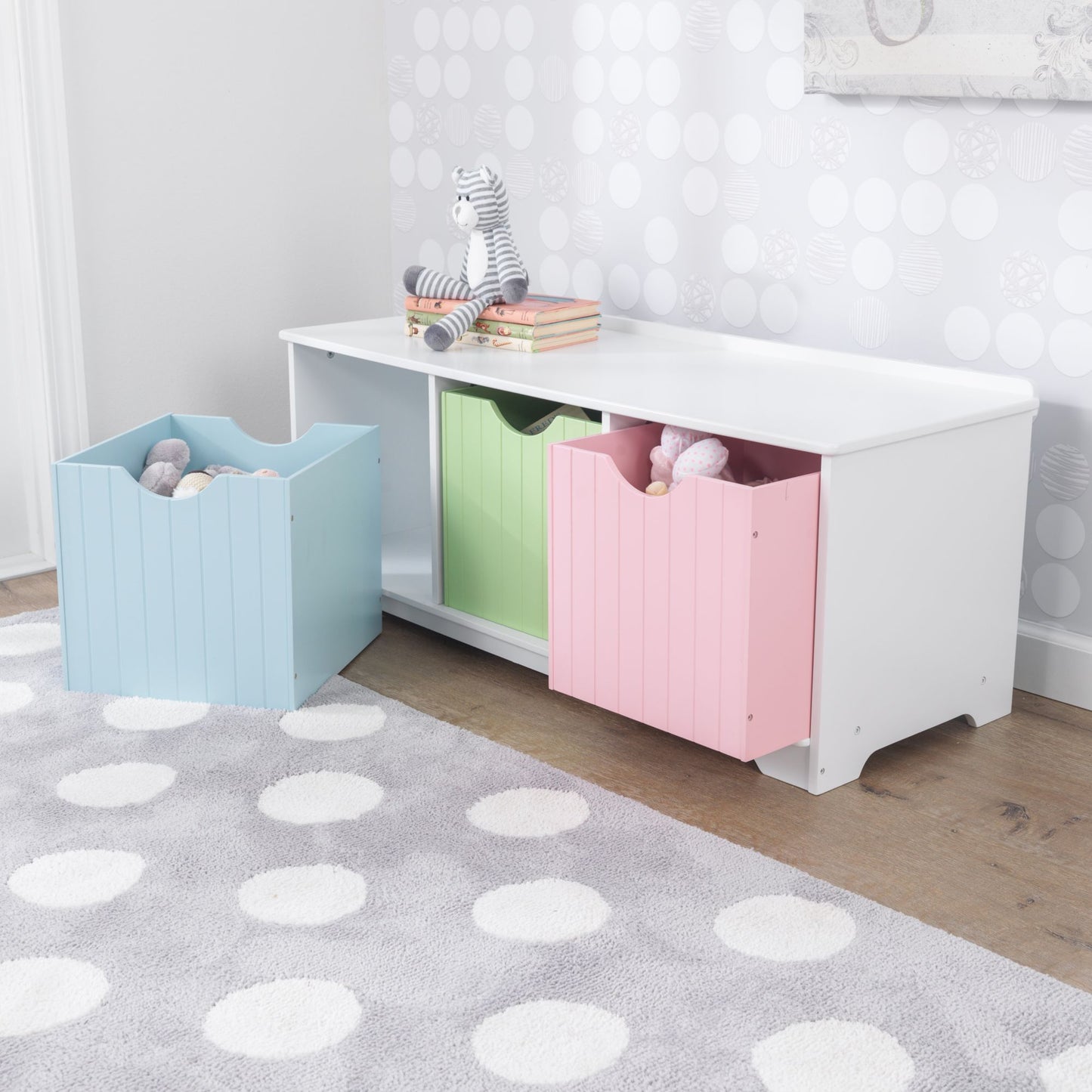 Nantucket Storage Bench - Pastel