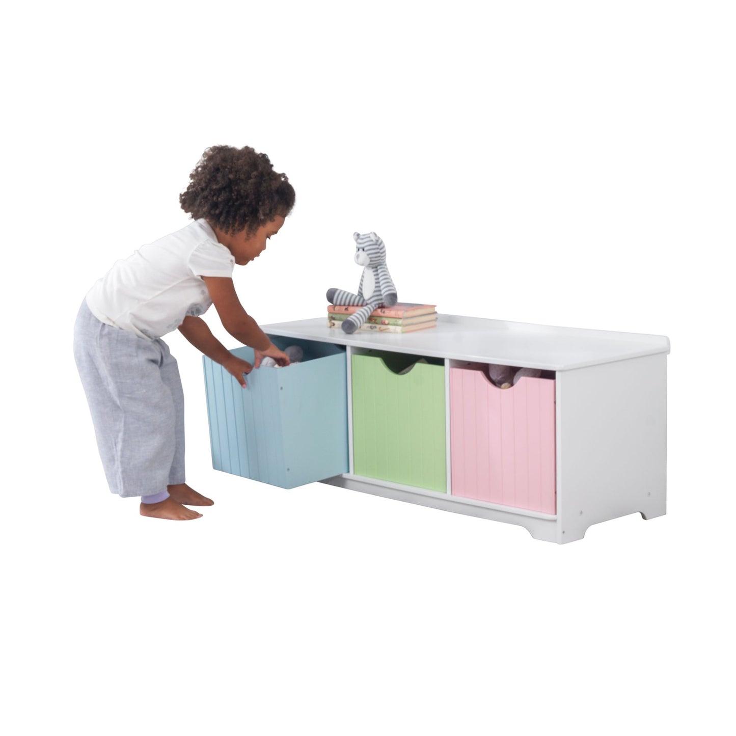 Nantucket Storage Bench - Pastel