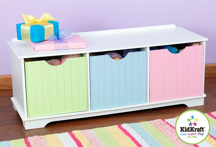 Nantucket Storage Bench - Pastel