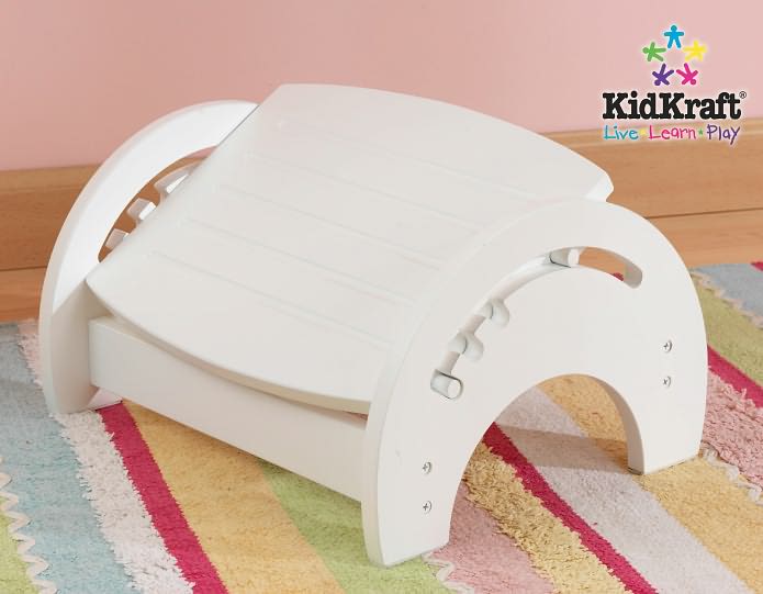 Adjustable Stool for Nursing - White