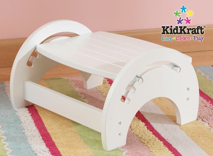 Adjustable Stool for Nursing - White
