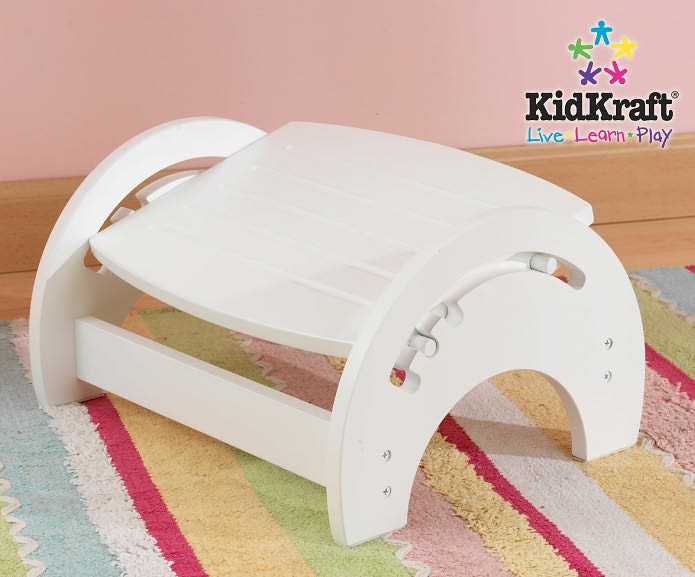 Adjustable Stool for Nursing - White
